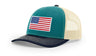 Joe's USA Flag Snapback Trucker Cap Caps Joe's USA Blue Teal / Birch / Navy OSFM