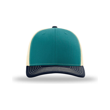 Richardson 112 Snapback Trucker Cap (Full Case/ Call For Bulk Purchase Details) Caps Richardson Blue Teal / Birch / Navy OSFM