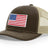 Joe's USA Flag Snapback Trucker Cap Caps Joe's USA Brown / Khaki OSFM