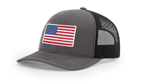 Joe's USA Flag Snapback Trucker Cap Caps Joe's USA Charcoal / Black OSFM