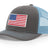Joe's USA Flag Snapback Trucker Cap Caps Joe's USA Charcoal / Columbia Blue OSFM