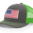 Joe's USA Flag Snapback Trucker Cap Caps Joe's USA Charcoal / Neon Green OSFM