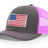 Joe's USA Flag Snapback Trucker Cap Caps Joe's USA Charcoal / Neon Pink OSFM