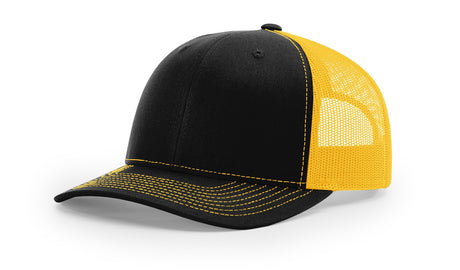 Richardson 112 Black / Gold main front view