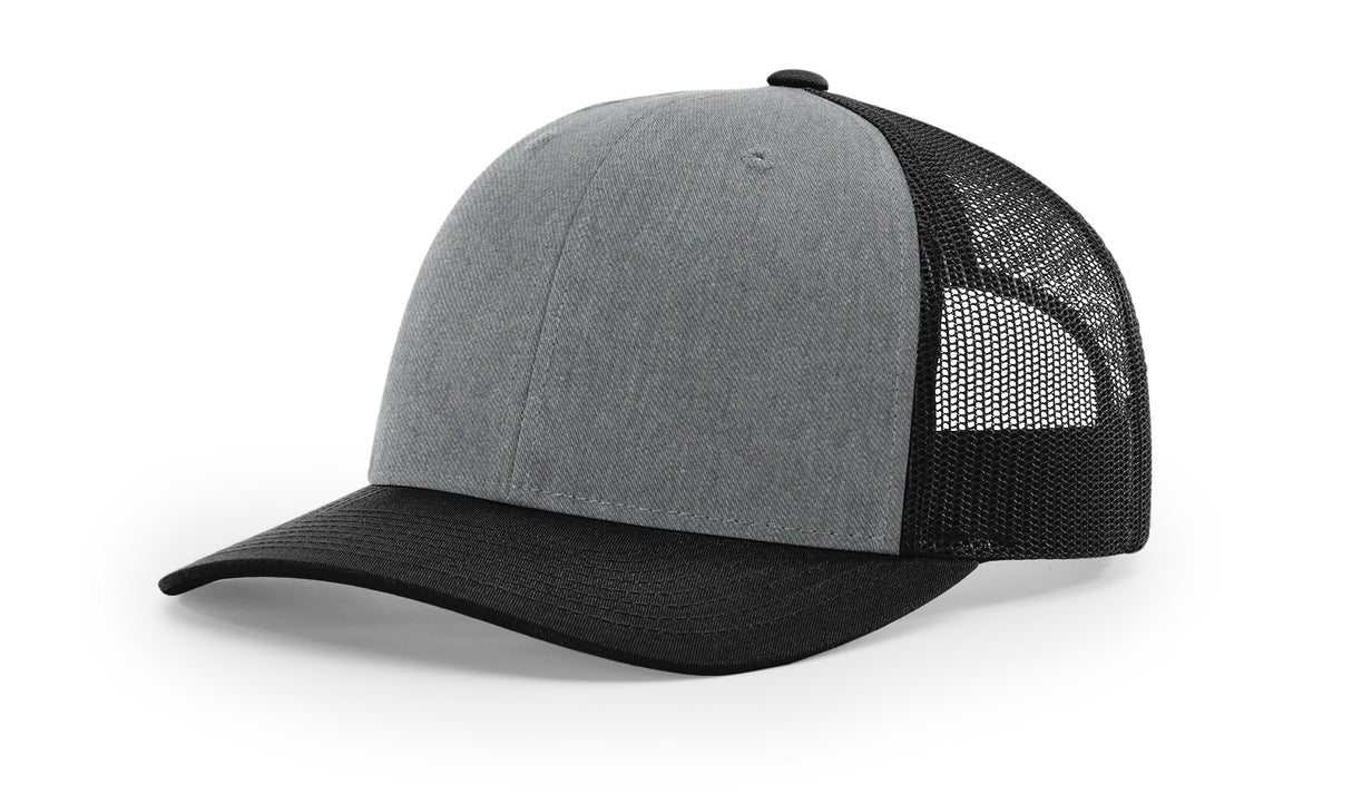 Richardson 112 Heather Grey / Black - Alternate main front view