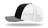Richardson 112 Black / White / Heather Grey side view