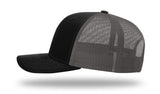 Richardson 112 Black / Charcoal side view