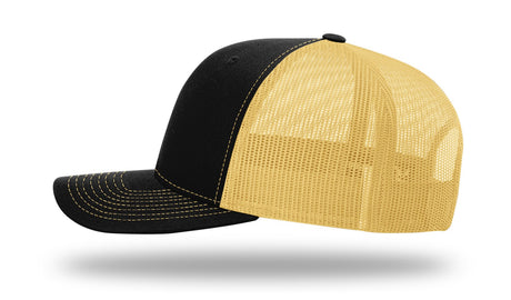 Richardson 112 Black / Vegas Gold side view