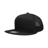 Decky 7 Panel High Profile Structured Cotton Blend Trucker | Decky 1133