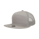 Decky 7 Panel High Profile Structured Cotton Blend Trucker | Decky 1133