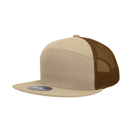 Decky 7 Panel High Profile Structured Cotton Blend Trucker | Decky 1133