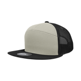 Decky 7 Panel High Profile Structured Cotton Blend Trucker | Decky 1133