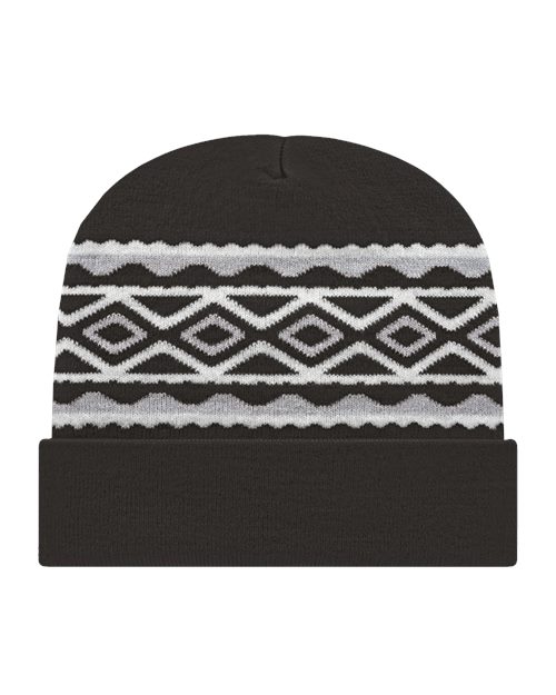 CAP AMERICA USA- Made Diamond Cuffed Beanie - CAP AMERICA RKD12 CAP AMERICA