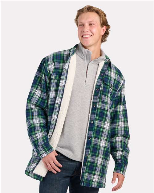Boxercraft Men's Flannel Sherpa Workshirt Jacket - Boxercraft BM7601