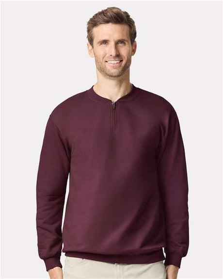 Gildan SF008 Unisex Softstyle Midweight 1/4 Zip Sweatshirt