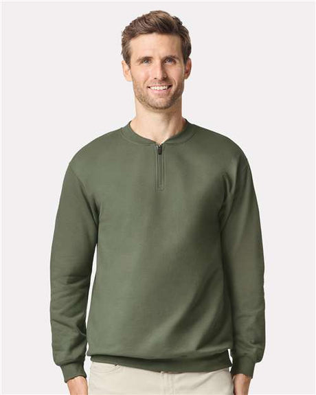 Gildan SF008 Unisex Softstyle Midweight 1/4 Zip Sweatshirt
