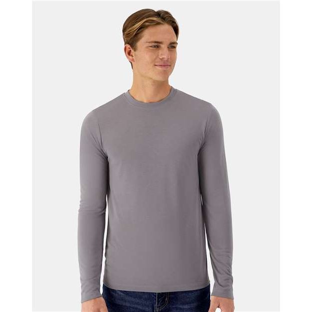 Hanes Cool DRI® Cotton Touch Long Sleeve T-Shirt - Hanes 484L Hanes Graphite S