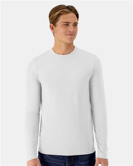 Hanes 484L Unisex Cool DRI Cotton Touch Long Sleeve T-Shirt