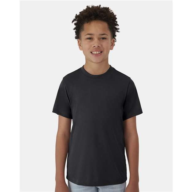 Hanes Cool DRI® Youth Cotton Touch T-Shirt - Hanes 484Y Hanes Black XS