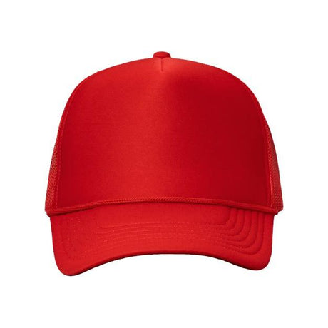 Valucap Foam Mesh-Back Trucker Cap - Valucap VC700 Valucap Red/ Red Adjustable
