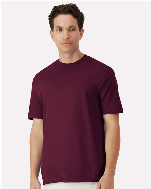 Gildan Light Cotton T-Shirt - Maroon - Gildan 3000 Gildan