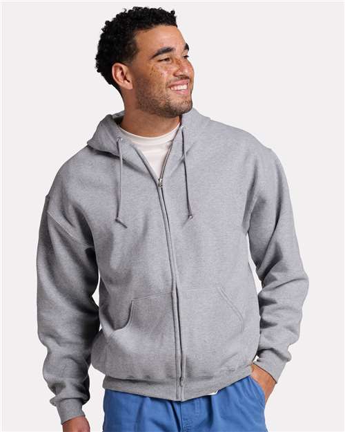 JERZEES Unisex Rugged Full-Zip Hooded Sweatshirt - JERZEES Z12MR