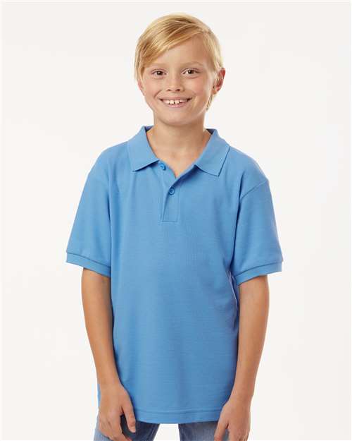 Wholesale All-Sport Performance Youth Pique Polo