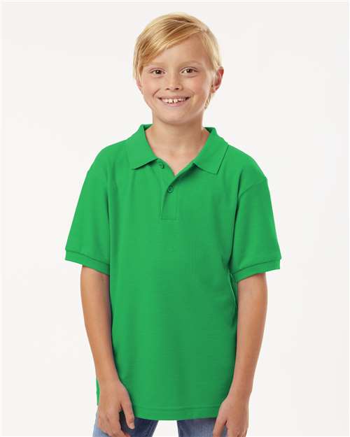 Wholesale All-Sport Performance Youth Pique Polo