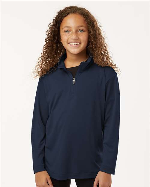 Wholesale All-Sport Performance Youth Pro-Lock Performance Quarter-Zip Pullover