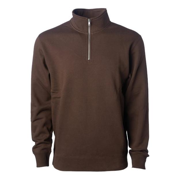 Independent Trading Co. Midweight Quarter-Zip Pullover - Independent Trading Co. SS4600QZ Independent Trading Co. Brown XS