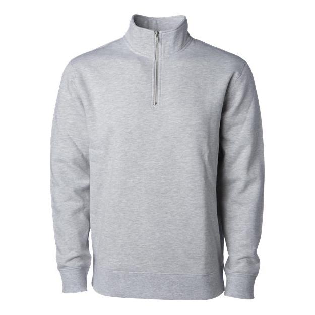 Independent Trading Co. Midweight Quarter-Zip Pullover - Independent Trading Co. SS4600QZ Independent Trading Co. Grey Heather XS