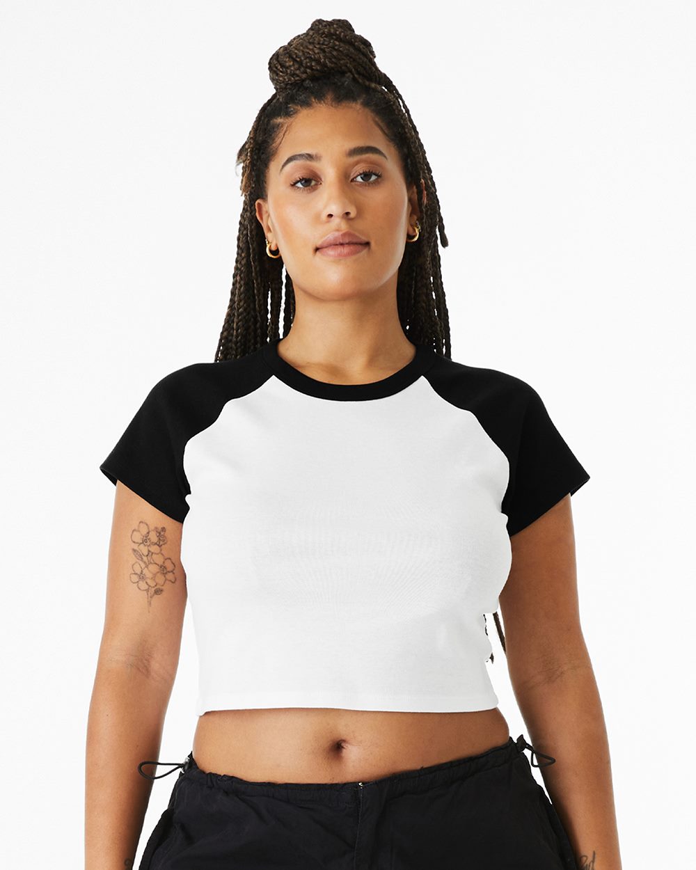 Bella + Canvas 1201 Women's Micro Rib Raglan Baby Tee