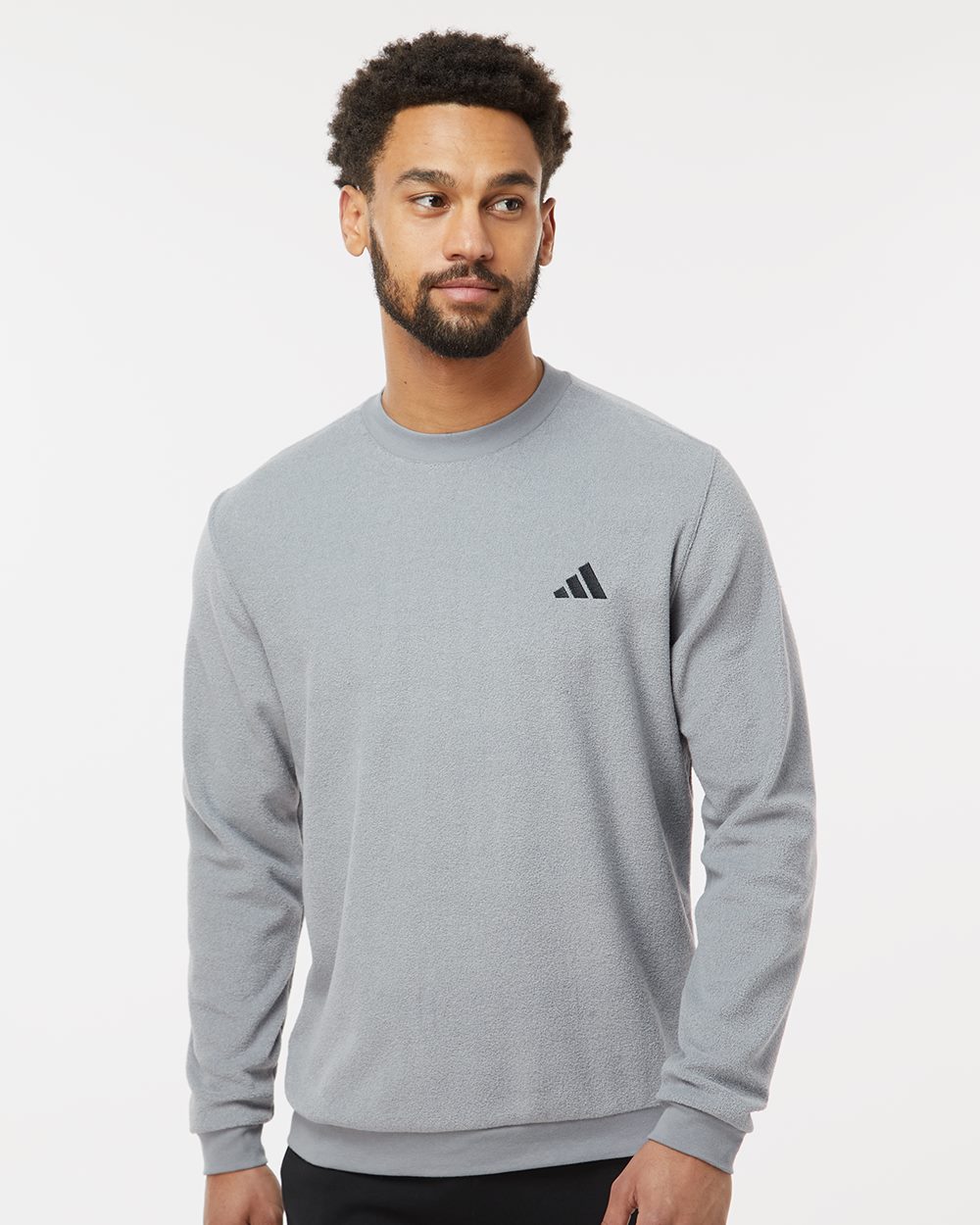 Adidas Men's Terry Loop Crewneck Sweatshirt - Adidas A586