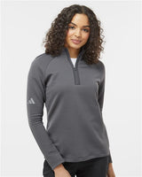 Adidas A589 Womens Spacer Quarter-Zip Pullover Authentic Sportswear Essential Gear