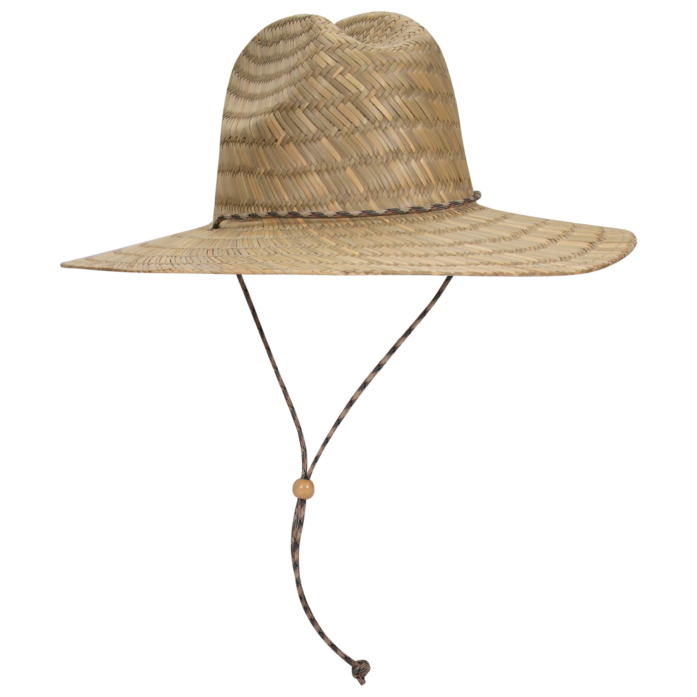 OTTO CAP Straw Lifeguard Hat w/Adjustable Cord OTTO 170-1325 Otto Cap