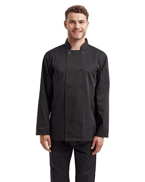 Artisan Collection by Reprime Recycled Chef Coat - Artisan Collection by Reprime RP657 Artisan Collection by Reprime Black XS