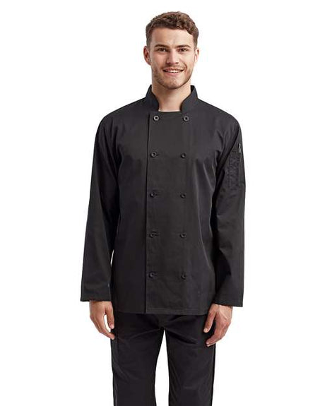 Artisan Collection by Reprime Recycled Chef Coat - Artisan Collection by Reprime RP657 Artisan Collection by Reprime Black XS