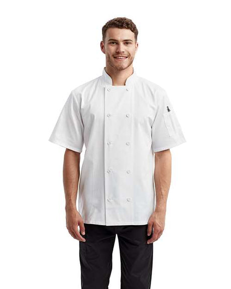 Artisan Collection by Reprime Short Sleeve Recycled Chef Coat - Artisan Collection by Reprime RP656 Artisan Collection by Reprime White XS