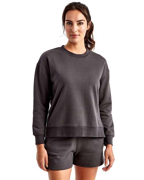 TriDri Women's Billie Side-Zip Crewneck Sweatshirt - TriDri TD600