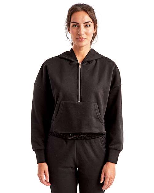 TriDri Women's Alice Half-Zip Hooded Sweatshirt - TriDri TD077
