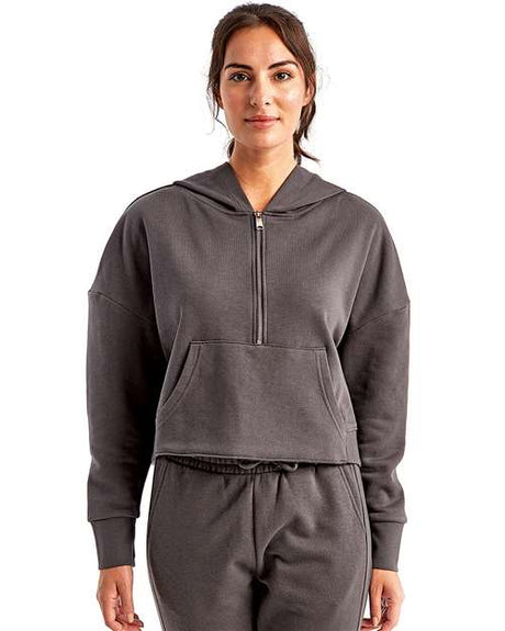 TriDri Women's Alice Half-Zip Hooded Sweatshirt - TriDri TD077