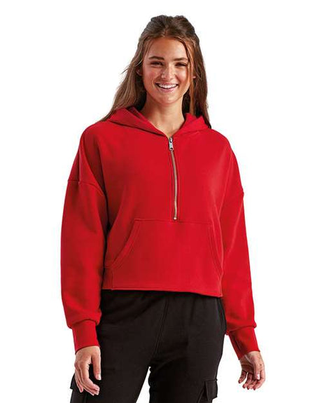 TriDri Women's Alice Half-Zip Hooded Sweatshirt - TriDri TD077