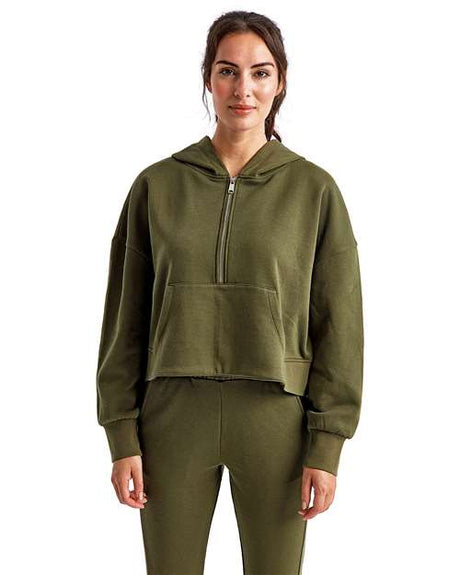 TriDri Women's Alice Half-Zip Hooded Sweatshirt - TriDri TD077