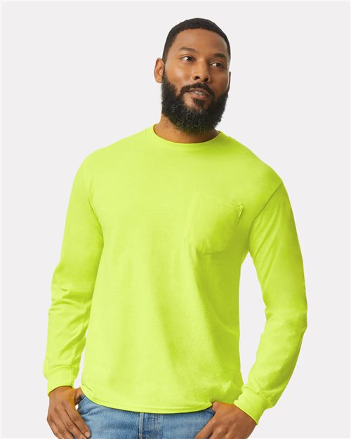 Gildan Ultra Cotton® Long Sleeve Pocket T-Shirt - Gildan 2410 Gildan