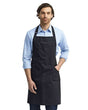Artisan Collection by Reprime Cotton Chino Bib Apron with Pocket - Artisan Collection by Reprime RP132 Artisan Collection by Reprime Black One Size