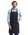 Artisan Collection by Reprime Cotton Chino Bib Apron with Pocket - Artisan Collection by Reprime RP132 Artisan Collection by Reprime Black One Size