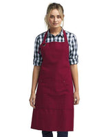 Artisan Collection by Reprime Calibre Heavy Canvas Apron with Pocket - Artisan Collection by Reprime RP137 Artisan Collection by Reprime Burgundy One Size