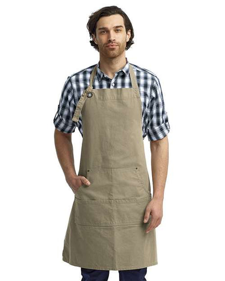 Artisan Collection by Reprime Calibre Heavy Canvas Apron with Pocket - Artisan Collection by Reprime RP137 Artisan Collection by Reprime Khaki One Size