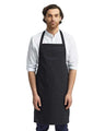 Artisan Collection by Reprime Organic Cotton Bib Apron - Artisan Collection by Reprime RP102 Artisan Collection by Reprime Black One Size