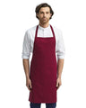 Artisan Collection by Reprime Organic Cotton Bib Apron - Artisan Collection by Reprime RP102 Artisan Collection by Reprime Burgundy One Size